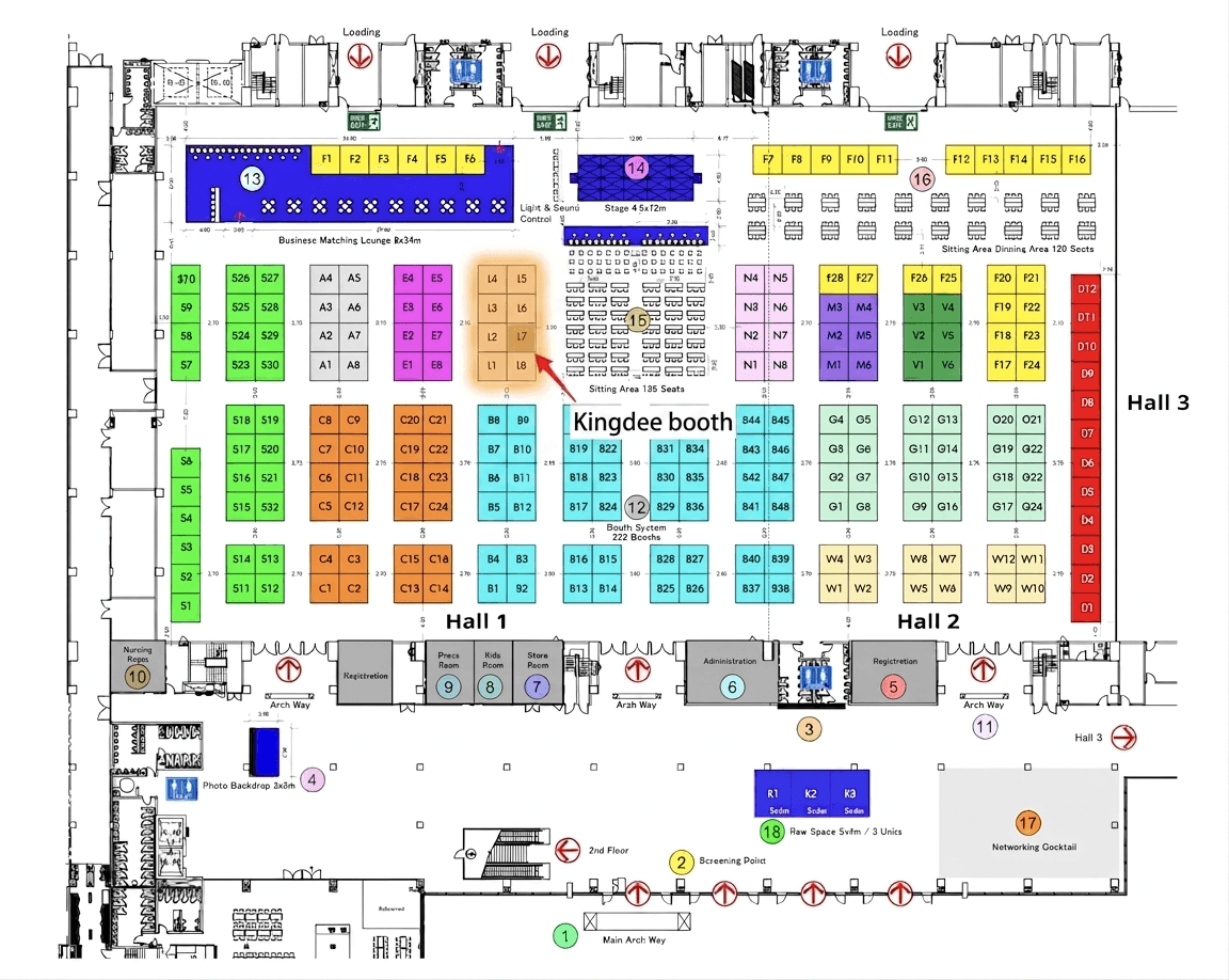 Floor plan — Booth L7 location